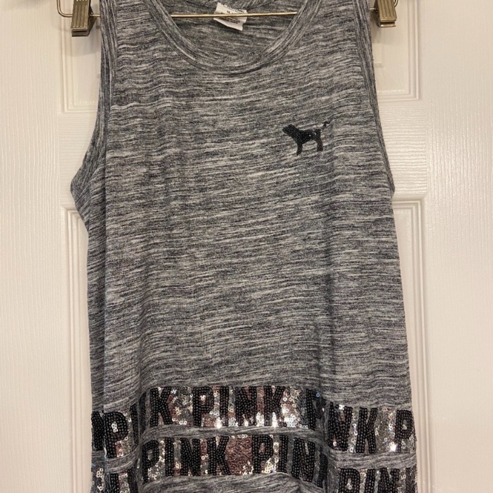 Pink sleeveless top